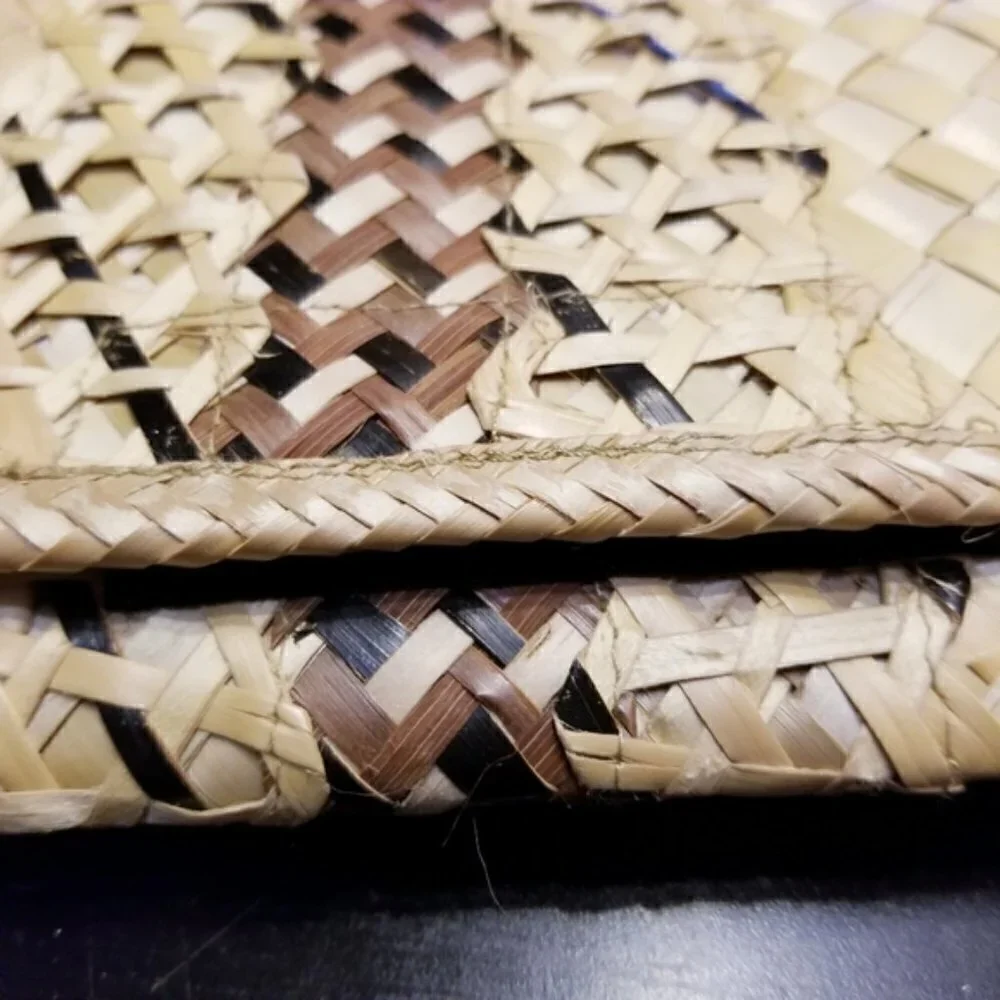 Unbranded | Bohemian Chic Tan Weave Clutch With Fabric Lining (One Size)